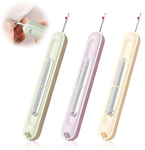 Smbxjer 3 pezzi 2 in 1 infila ago per cuciture, per aghi da cucito separatori di cuciture, infila fili para Máquina de Coser y Coser a Mano, progetti fai da te