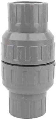 RenCehn Clapet Anti-Retour en PVC for Tuyau d'eau, clapet Anti-Retour unidirectionnel for Aquarium, Aquarium et Irrigation de Jardin 1 pièce(Gray,40mm(Without Spring))