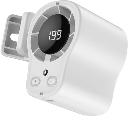 Ventilador de Aire Acondicionado para Coche con Clip, Pantalla LED, Rotación de 360°, Recargable por USB, Mini Sistema de Enfriamiento Portátil, Ventiladores Manos Libres para Coche, Paraguas, Camping