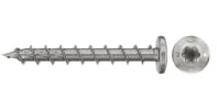 fischer 100 x PowerFast II PTF 6.0x40 A2 100 Chipboard Screws Half Round Head Inner Star TX Socket Fully Threaded A2 Stainless Steel for Metal Wood Connections