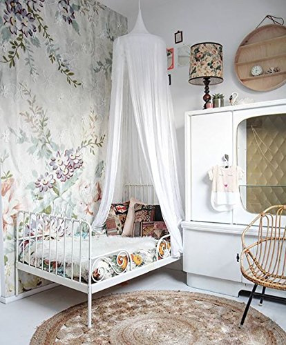 Restbuy Ciel de lit pour enfant - Baldaquin - En coton - Moustiquaire - Pour chambre à coucher et lit