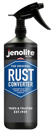 JENOLITE Rust Converter Liquid Trigger Spray | 1 litre | Corrosion Inhibitor & Metal Treatment | Surface Remedy & Remover for Cars | Converts Rust into a Stable, Primed & Ready-to-Paint Surface