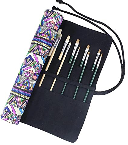 XNFIVE 20 Fächer Aufrollbare Leinwand Pinseltasche – 15 Zoll