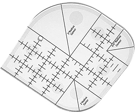 MEISO Regla de Corte de Esquina Curvada de Costura, Plantilla, Herramienta de Retales, DIY Suministros de Patchwork, Acrílico