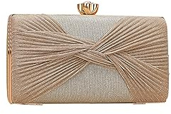 CORIOS Glitzer Pailletten Clutch Tasche Damen Abendtasche Hochzeit Brautbörse Handtasche Klein Tasche Strass Schultertasche Elegante Diamant Umhängetasche für Abschlussball Bankett-Party Gold