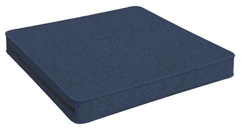 POKAR Loungekissen Sitzkissen Sitzauflagen Stuhl Stuhlkissen für Stuhl Rattanmöbel Gartenmöbel Kissen Outdoor Sitzpolster Lounge Polster 60x60x5 cm, Dunkelblau