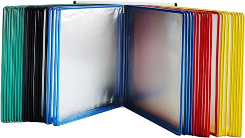 WchsTUmpxN Katalog-Präsentationsständer, wandmontiertes Referenzsystem, Flipchart-Ständer, magnetischer Dokumentenhalter im A4-Letter-Papierformat, wandmontierter Anzeige-Aktenhalter,