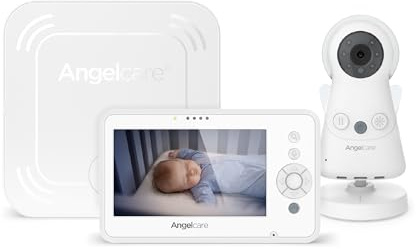 Angelcare AC25-1 Movement Monitor with Video & Sound, no wifi, Medically Certifed, movement monitoring, added reasurance without nuisance wearables.