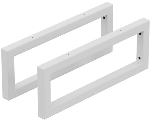 JYiuog, Supporto per lavabo, Supporto per bacinella, Mensola da parete in metallo, Supporto a console per lavabo, Supporto da parete versatile (Bianco, 40 cm / 2 pezzi)