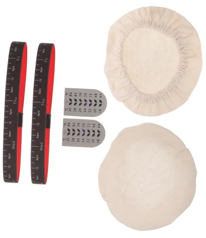 TOPBATHY Sourdough Starter Jar Accessories with Jar Covers Cloth Covers Thermometer Strips and Date Bands for Baking