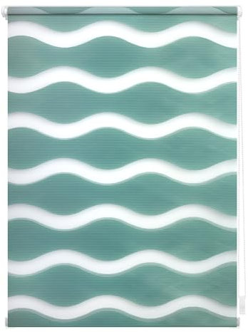 Lichtblick Doppelrollo Klemmfix ohne Bohren, Welle, Blickdicht, Klemmträger-Montage, Sichtschutz, Wandmongtage, Deckenmontage, für Fenster und Türen 90 cm x 150 cm (B x L), Salbei