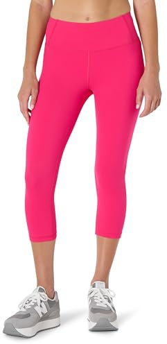 Amazon Essentials Leggings Deportivos para el Gimnasio y Entrenamiento Total Mujer, Rosa Intenso, S