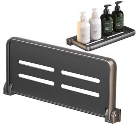 Wandregal für Badezimmer, schwimmendes Duschgitter, Aufbewahrungseinheit für Organizer, tragbare Struktur, zusammenklappbar, kompakt, für Wohnmobile, Küchenzubehör, Display