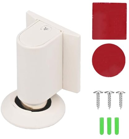Bloc Porte Aimanté, FORMVERSITY Alliage de Zinc Door Stopper, Bloque Porte Sol Butee de Porte, Bloque Porte Coulissante, Butee de Porte Murale, butee de Porte Adhesive pour Maison Bureau (Crème)