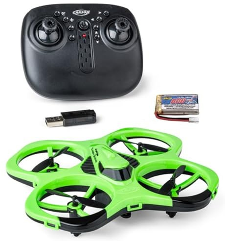 Carson Cyber Drone IR RTF – RC Quadcopter mit 360° Flip, Headless Mode, Gyro-Stabilisierung, LED-Beleuchtung, ferngesteruerte Drohne, grün