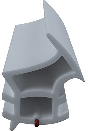 DIWARO® Stahlzargen-Dichtung SZ076 | grau, schwarz und weiß | 5 lfm für Haus- und Innentüren. Zum Schallschutz und abdichten der Tür. Bestehend aus TPE (Thermoplastischen Elastomer)