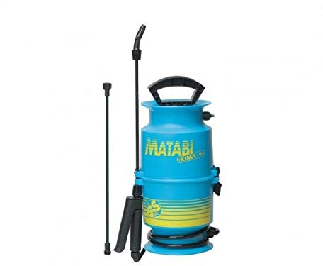 Matabi KIMA 6 Pulvérisateur à pression préalable avec régulateur de pression et set de becs, 6 litres Capacité totale