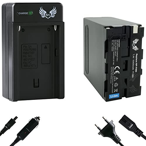 SK Akku Ersatz für Sony NP-F990 |- 10400mAh -| + Charger für Sony Akku NP-F550 NP-F730 NP-F750 NP-F960 NP-F970 NP-F980 // Blitzgeräte Videoleuchten
