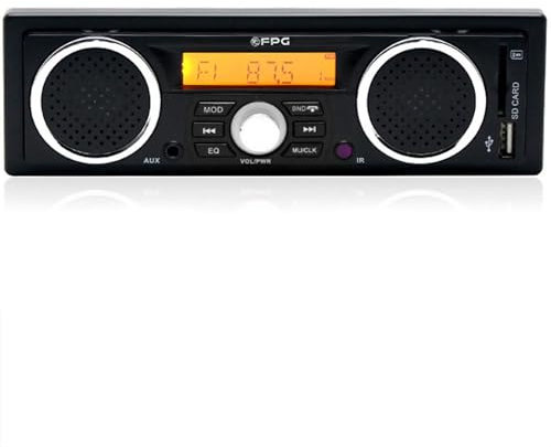 Autoradio PolarLander 1 Din 12V FM MP3 Bluetooth Autoradio Bluetooth Chiamata vivavoce In-Dash Stereo per auto integrato Porta ISO con due altoparlanti rumorosi