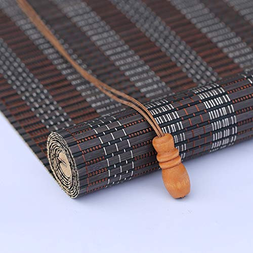 Tapparelle di bambù, Tende A Rullo per Tende A Pacchetto Tende A Rullo per Tende in Legno - Tenda A Lamelle Marrone con Cordino (Color : B, Size : 80x180cm)