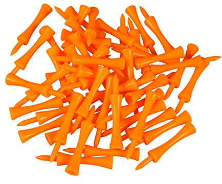 BESPORTBLE Golf-Tees 70Mm Orange Kunststoff 50 Stück Leicht Erkennbare Golfball Halter Für Einfaches Finden Im Spiel