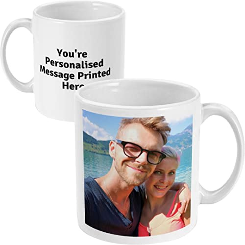 CHICHL Personalised Mug - Printed with Your Photo and Text - Custom Gift for Boyfriend, Girlfriend Nan or Grandad, Retirement for Work.