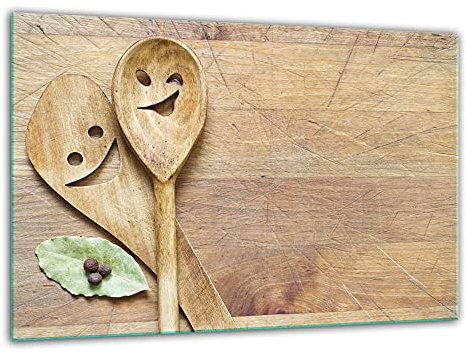 TMK ArtDeko Glasschneidebrett für die Küche 30x22cm – Robust, Hygienisch & Rutschfest – Schneidebrett Glas aus gehärtetem Material – Zusätzliche Arbeitsfläche – Vielseitige Nutzung