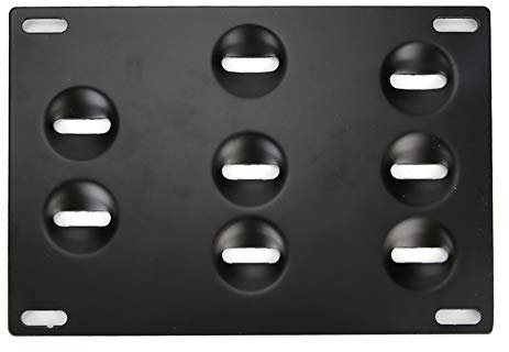 Akozón Soporte para Matrícula, Soporte para Matrícula de Parachoques Delantero de Coche de Aleación de Aluminio, 8 Agujeros, Gancho de Remolque Ajustable, Reubicador de Matrícula para Coche