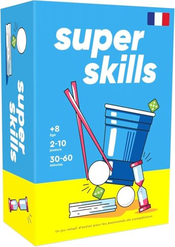 Super Skills - Jeux de Société Adulte, Ado et Enfant - Jeu de Societe 8 Ans Plus - 120 Défis pour Toute la Famille - Jeu de Fête Amusant - Cadeau Garcon 12 Ans & Fille - Version Français