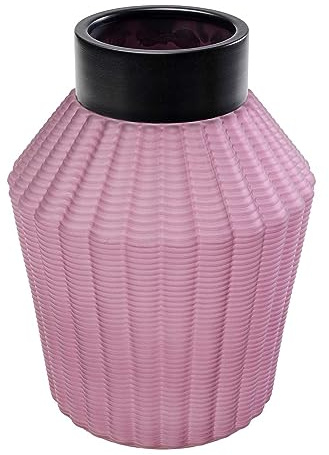 Kare Design Vase Barfly, Pink/Lila Matt, Blumenvase, Dekorationsvase, Gefäß für Blumen, Tischvase, 28cm