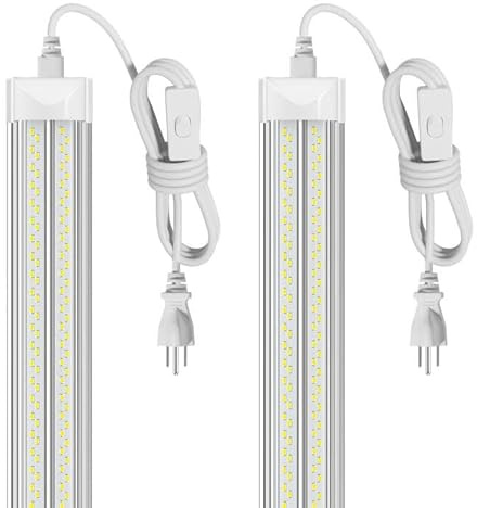 ELEKICO Led Shop Light, Super Bright 40W 5600lm 5000k Shop Light are 5 Times Brighter Than Cabinet Lights, Linkable 2ft Led Lights Fixture for Cabinet Garage Workbench 2-Pack