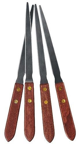 Risedot Brieföffner mit Holzgriff, Umschlagöffner, Brieföffner, Handpapieröffner, 4 Stück