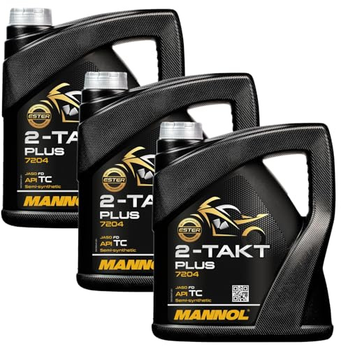 MANNOL 3X 4L Motorenöl 2-Takt Plus Motoröl API TC