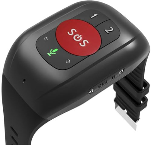 Reloj Inteligente GPS Para Personas Mayores, Localizador Para Personas Mayores, Monitoreo De Frecuencia Cardíaca Y Presión Arterial, Seguimiento Histórico, IP67 a Prueba De Agua, Alarma De Caída