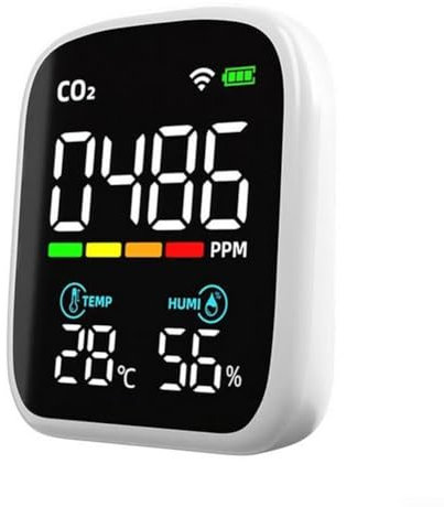 Infrarot-CO2-Monitor, WiFi-fähiger NDIR-Infrarot-Kohlendioxid-Sensor, optischer Sensor für Restaurants, Kindergärten, Schulen (Infrarot-WLAN-3-in-1)