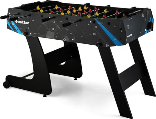 Outtec® Table de Baby-Foot pour Enfants et Adultes - 139 x 60 x 80 cm - avec 2 balles - Table de Football avec 22 Joueurs - Compteur de But