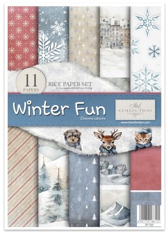 ITD Collection Decoupage papper vinter kul 21 x 30 x 0,15 cm