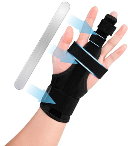 EDNYZAKRN Fingerschiene für Mittelfinger | Finger Schiene Handgelenk Unterstützung Brace, Begradigung Immobilizer -Einstellbare abnehmbare Riemen