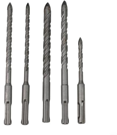 Entgoinggo Set di punte per trapano per piastrelle in porcellana, per manico SDS Plus, set di 5 punte per trapano, per granito su ceramica Stonetiles