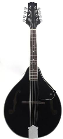 Mandoline Instrument Anfänger 8 Saiten Mandoline Klassisches Melodieinstrument A-Stil Mandoline Mit Tragerucksack Stoffzubehör(Black)