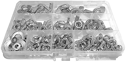 Kdouehg Flügelschrauben mit Metrischem Gewinde, Handschrauben-Flügelmuttern-Set mit 52 Unterlegscheiben-Set
