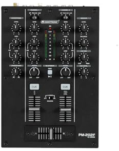 OMNITRONIC PM-202F 2-Kanal-DJ-Mixer mit Filter und Bluetooth | DJ-Mixer mit Bluetooth-Konnektivität und Soundfilter