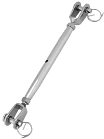 AHUFGN Tendeur Tendeur en Acier Inoxydable 304, 2 pièces, M5/M6/M8/M10/M12/M14/M16, for câble Marin, Corps de Garde-Corps, matériel de gréement de voilier(M6)