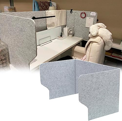 Acoustic Room Divider Gray Felt Partition Soundproofing Panel 60/80/100 cm AntiNoise Separator 9 mm Thick Acoustic Insulation Ideal for Offices & Studios