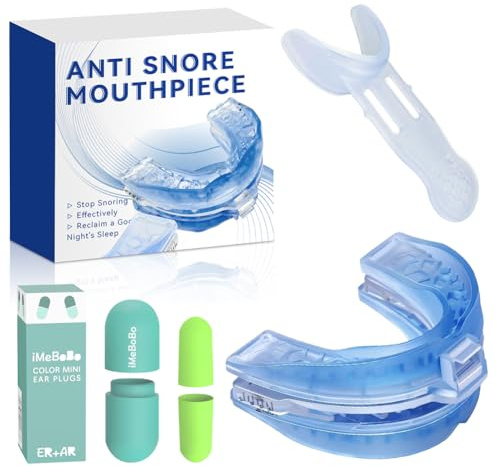 Schnarchschiene, Anti Schnarch Schiene, Schnarchstopper mit Ohrstöpseln, Knirscherschiene für nacht, Schnarchfrei pro, Zahnschiene Aufbissschienen für Männer und Frauen (mit Ohrstöpseln)