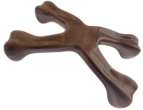 loanbelo Durable Wishbone Dog Chew Toy (Bacon Flavor) - Tough Dog Toys for Aggressive Chewers - Nylon Chew Toy for Chewers and Medium to Large Dogs