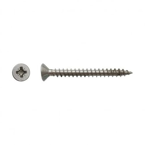 Vis pour panneaux agglomérés tête fraisée Pozidriv® Inox A2-6 x 80 mm- Vendu par 100