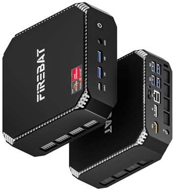 FIREBAT Mini Gaming PC Desktop, AMD Ryzen 7 7735HS (8C/16T up to 4.75GHz), 16GB LPDDR5 512GB SSD, Radeon 680M Graphics, WiFi 6, Triple 4K Display, 2.5G LAN, Small Computer for Gaming & Home Office
