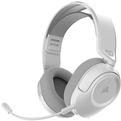 Corsair HS35 v3 Wireless Gaming-Headset mit Mikrofon – Weiß | 2,4 GHz & Bluetooth (PC, PS5, PS4, Switch, Mac, Mobilgeräte), Leicht und Komfortabel, Dolby Atmos