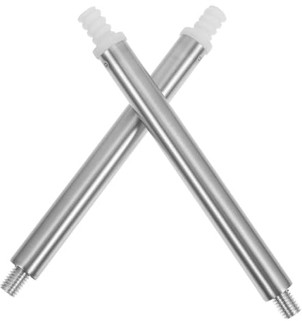 VINTORKY Ricambio Scopino Wc in Acciaio Inossidabile 2pezzi Asta Lunga per Accessori Bagno Resistente e Compatibile per Spazzola Water